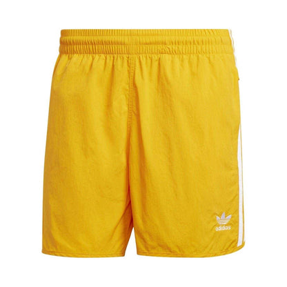 Orange - Front - Adidas Mens Sprinter 3 Stripes Elasticated Waist Running Shorts