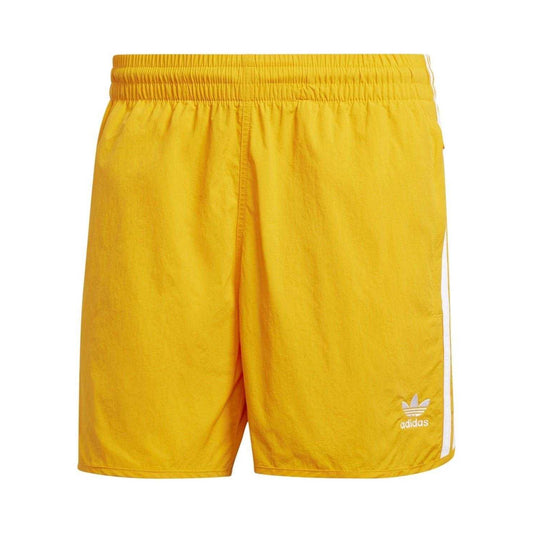 Orange - Front - Adidas Mens Sprinter 3 Stripes Elasticated Waist Running Shorts