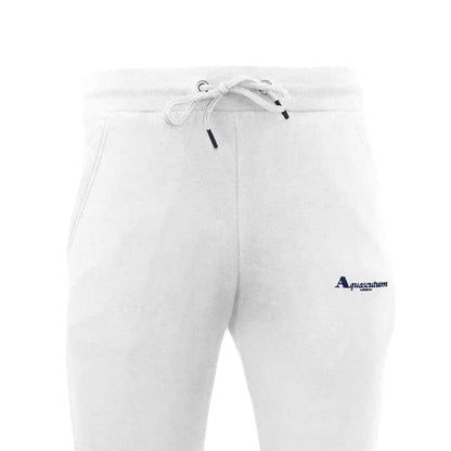 White - Back - Aquascutum Unisex Adult Drawstring Slim Joggers