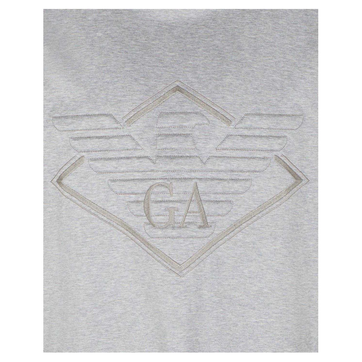 Light Grey - Side - Emporio Armani Mens EA7 Regular T-Shirt