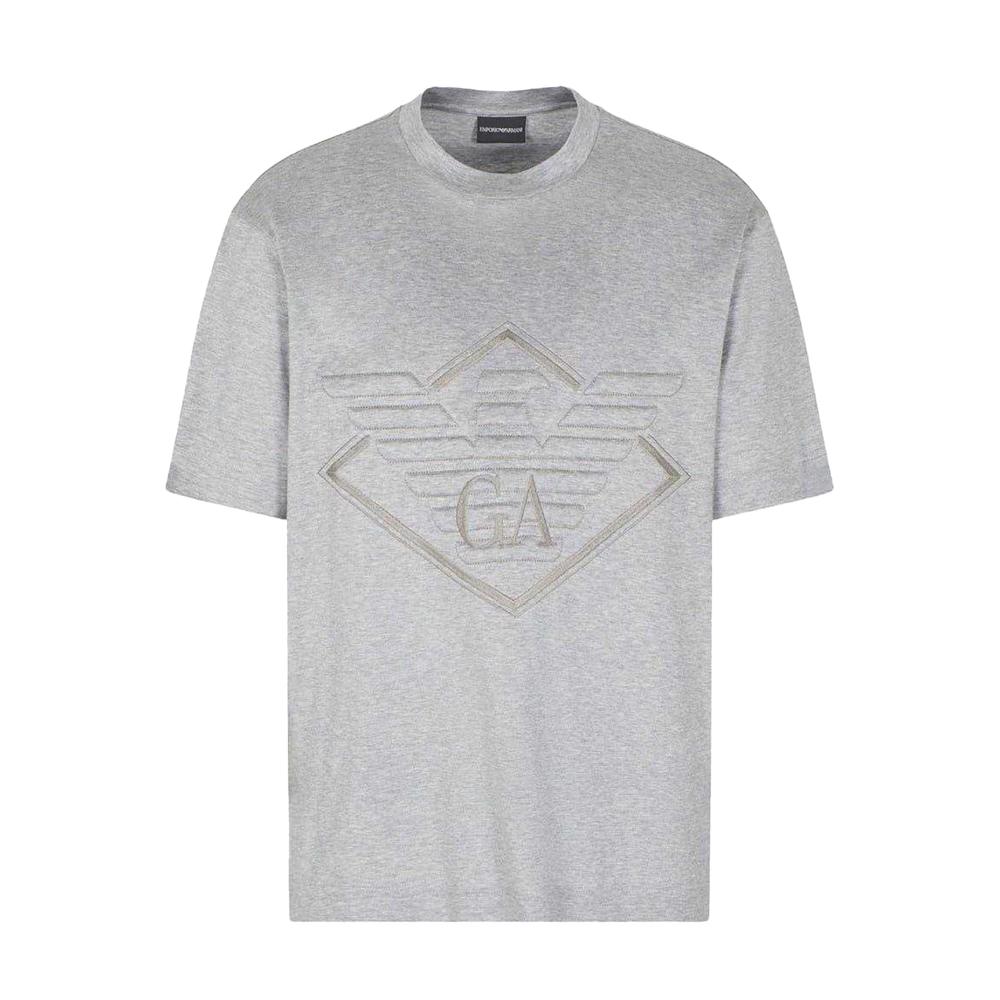 Light Grey - Front - Emporio Armani Mens EA7 Regular T-Shirt