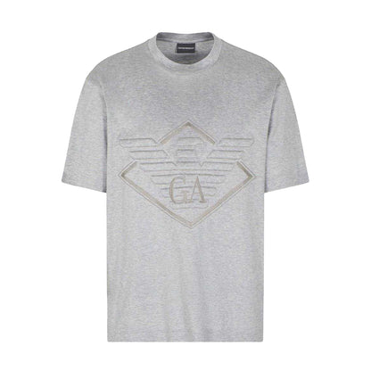 Light Grey - Front - Emporio Armani Mens EA7 Regular T-Shirt