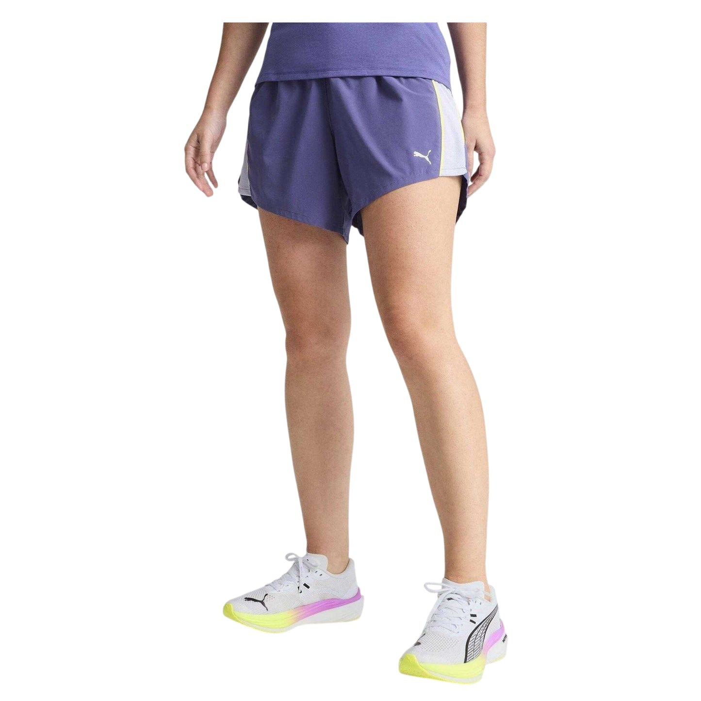 Crystal - Side - Puma Womens-Ladies Run Velocity 5 Lightweight Fitted Running Shorts