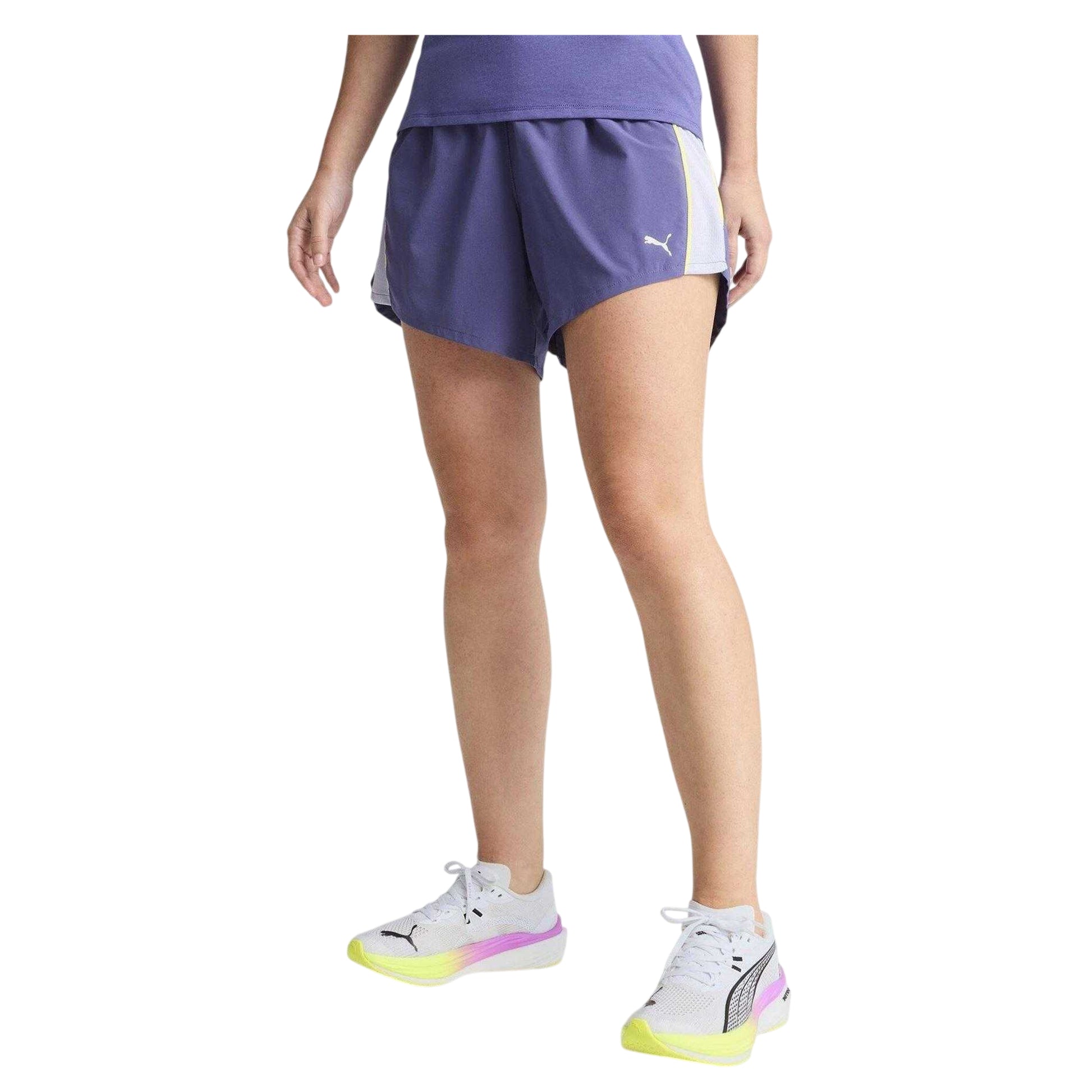 Crystal - Side - Puma Womens-Ladies Run Velocity 5 Lightweight Fitted Running Shorts