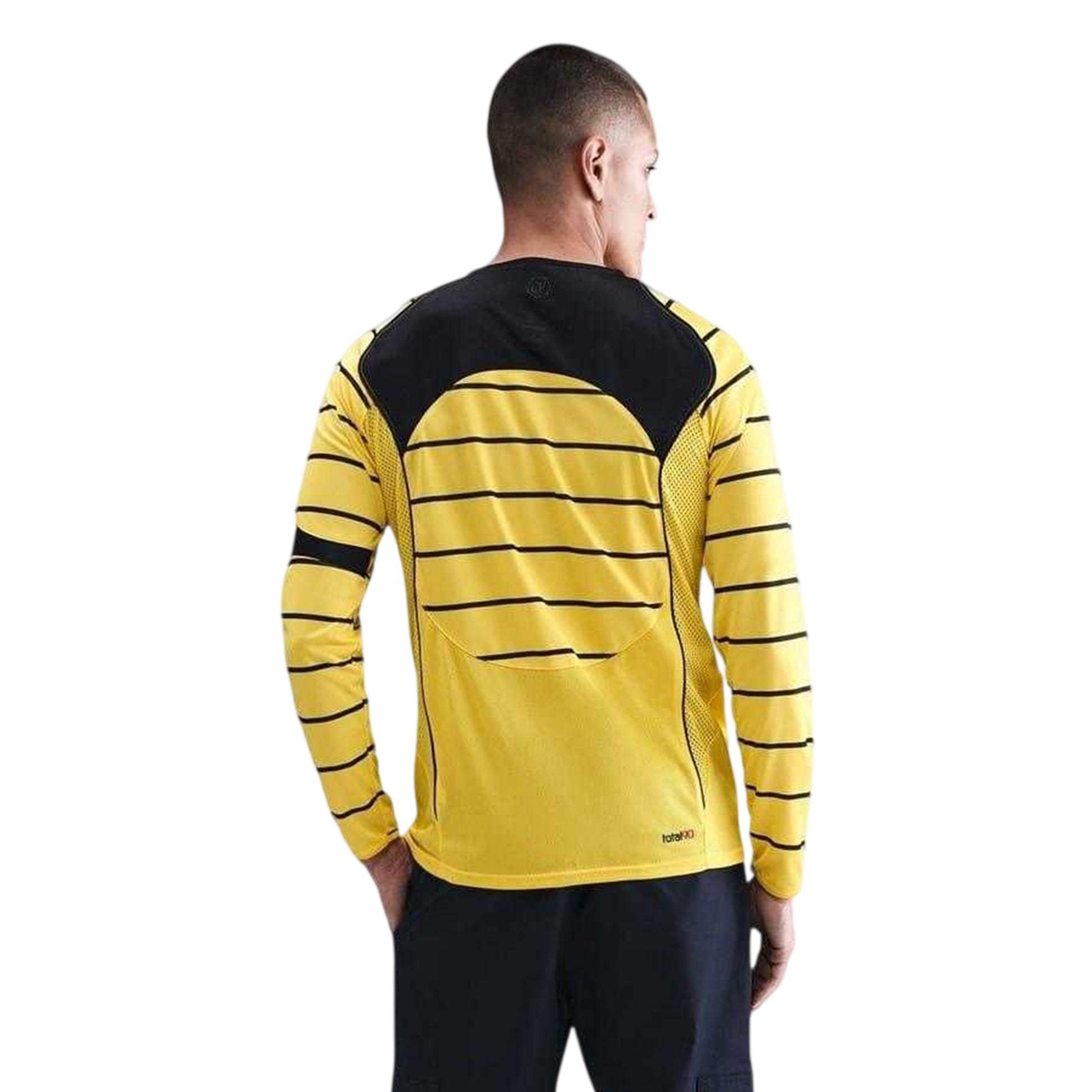 Yellow-Black - Back - Nike Mens Energy Crew Long-Sleeved Jersey