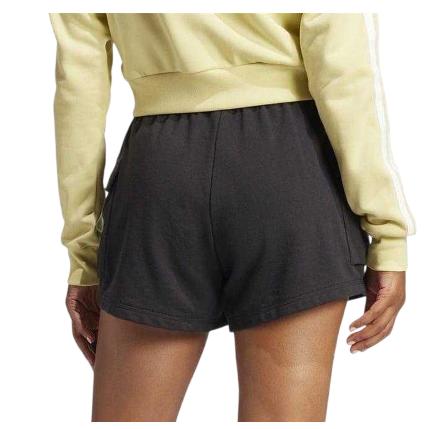 Black-White - Back - Adidas Womens-Ladies Utility Pocket Cargo Shorts