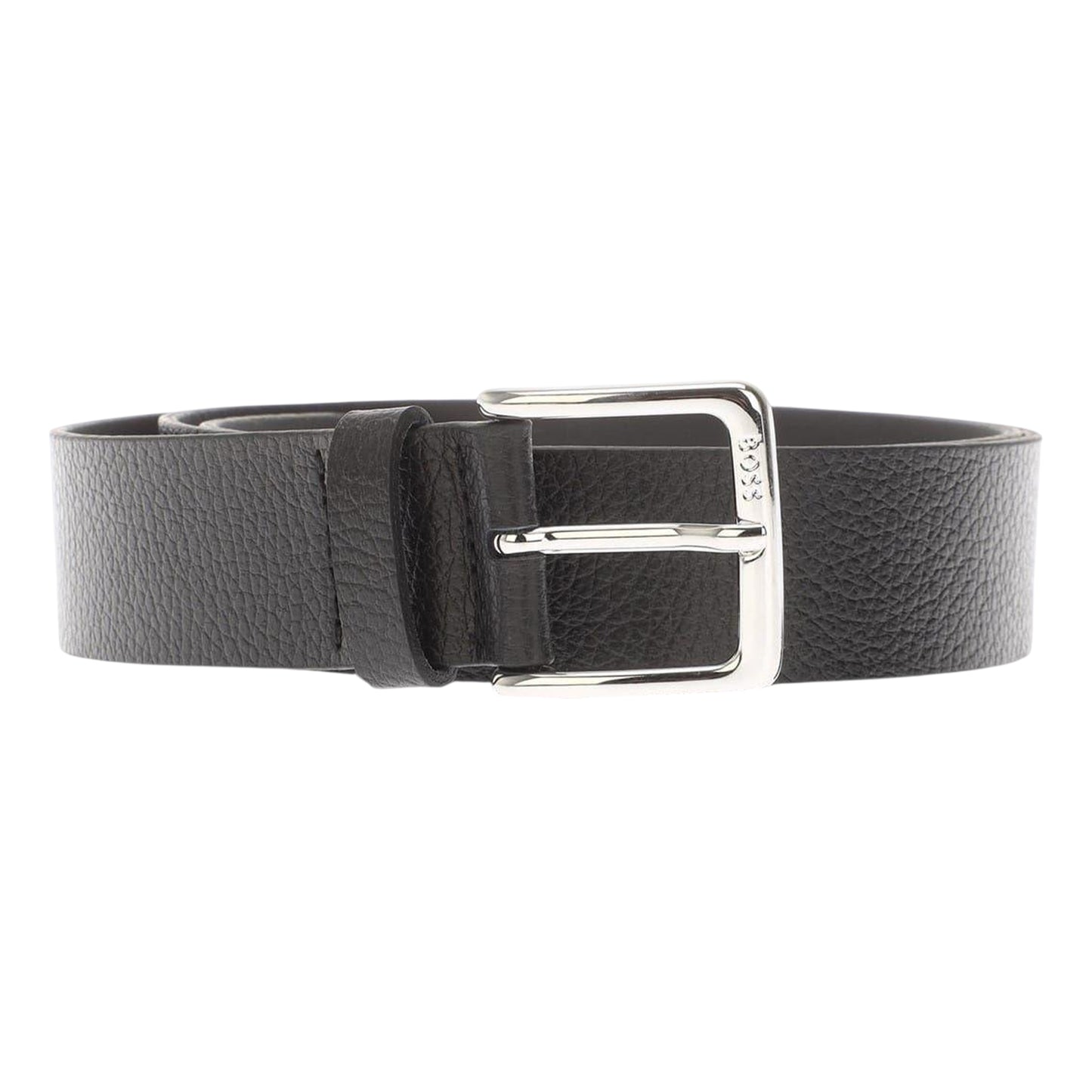 Black - Front - Boss Logo Leather Belt