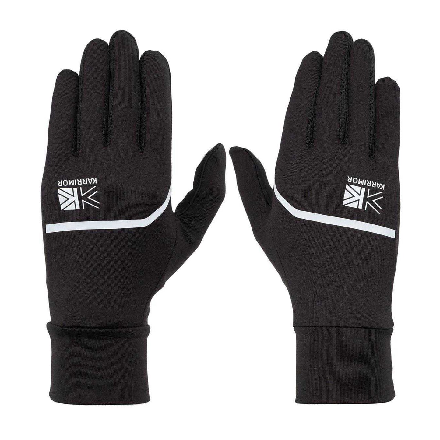 Black - Front - Karrimor Mens Running Sports Gloves