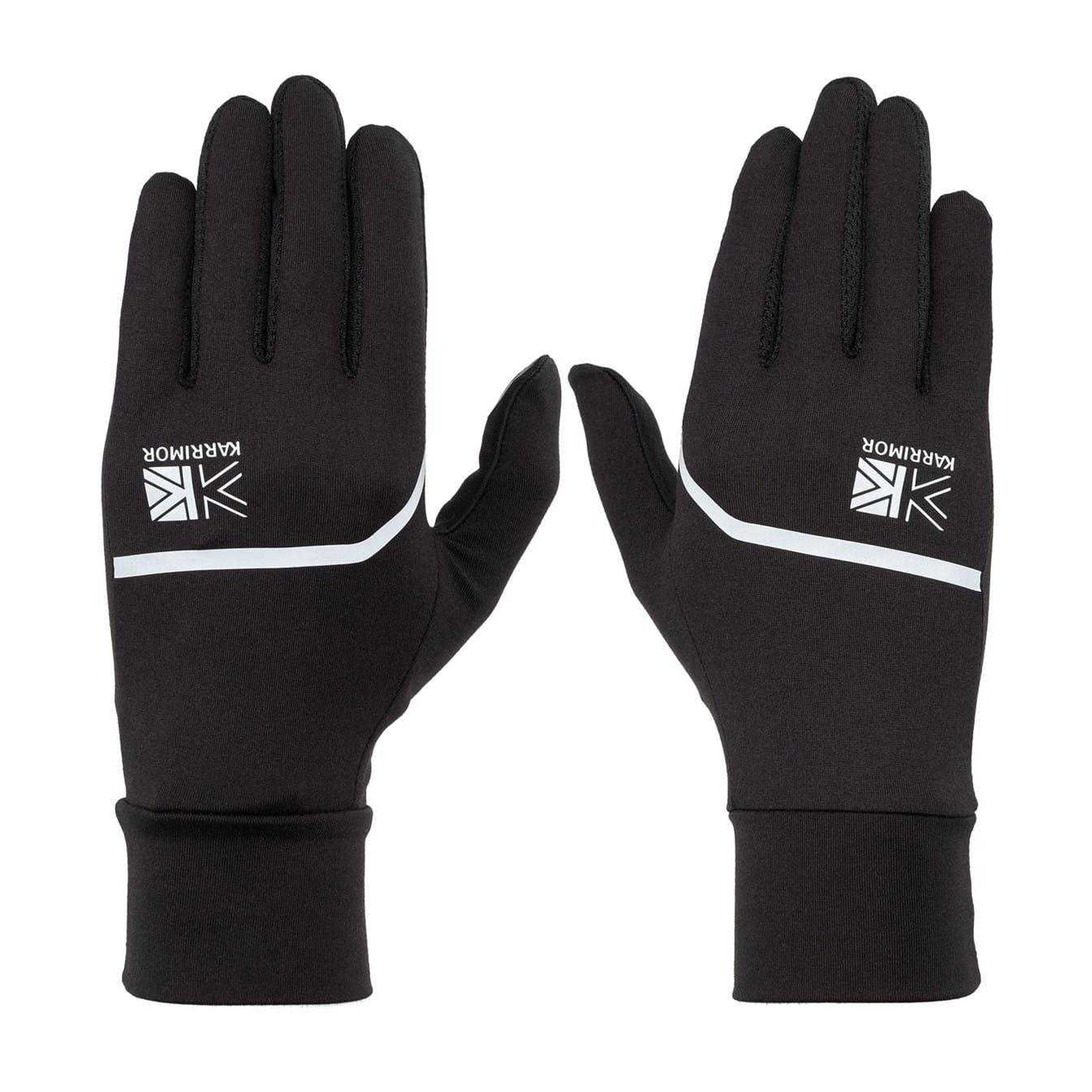 Black - Front - Karrimor Mens Running Sports Gloves