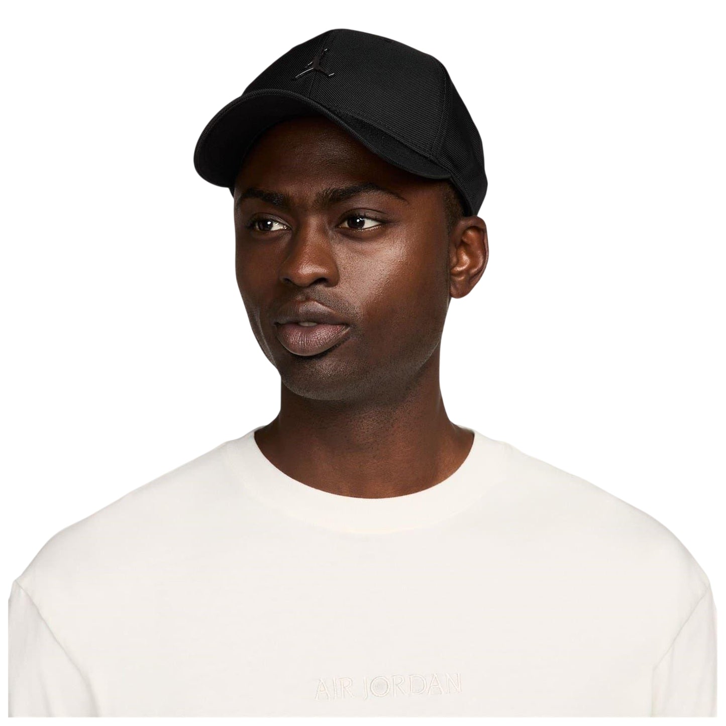 Black - Pack Shot - Nike Air Jordan Rise Metal Logo Woven Baseball Cap