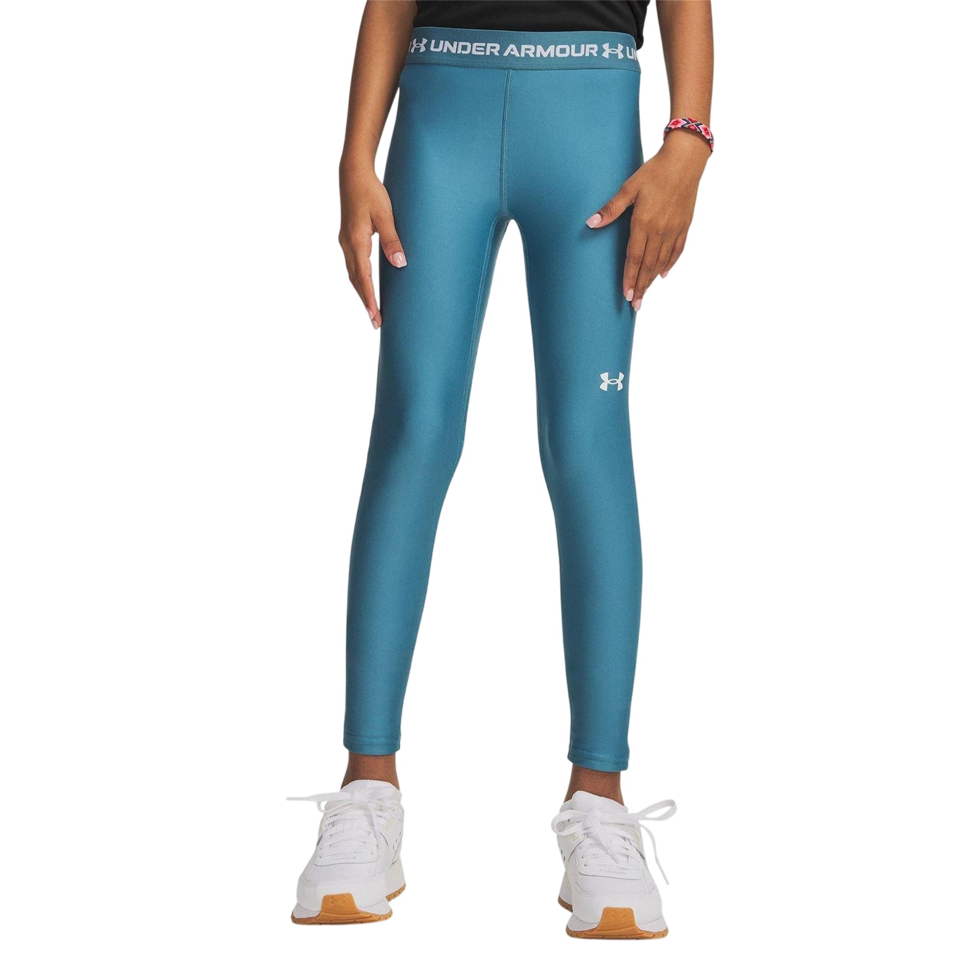 Blue-White - Lifestyle - Under Armour Girls Fitted Training Leggings