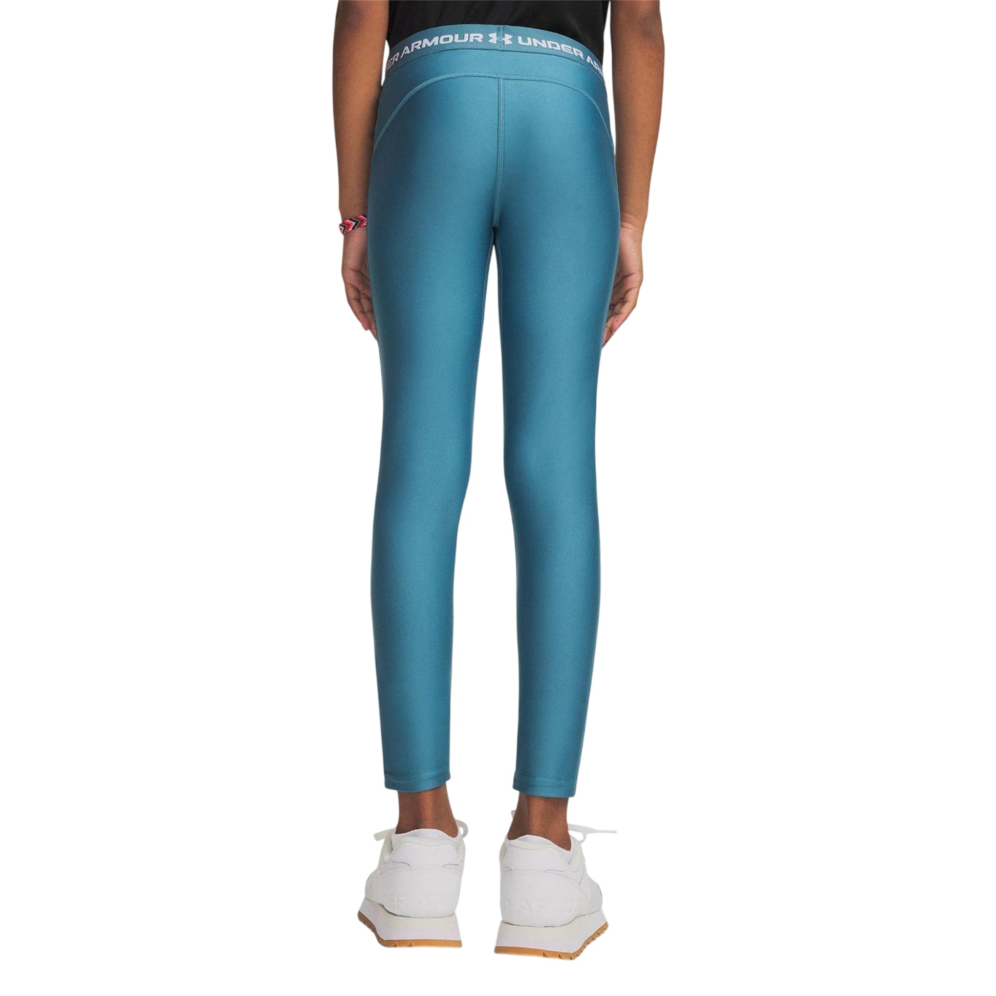 Blue-White - Pack Shot - Under Armour Girls Fitted Training Leggings