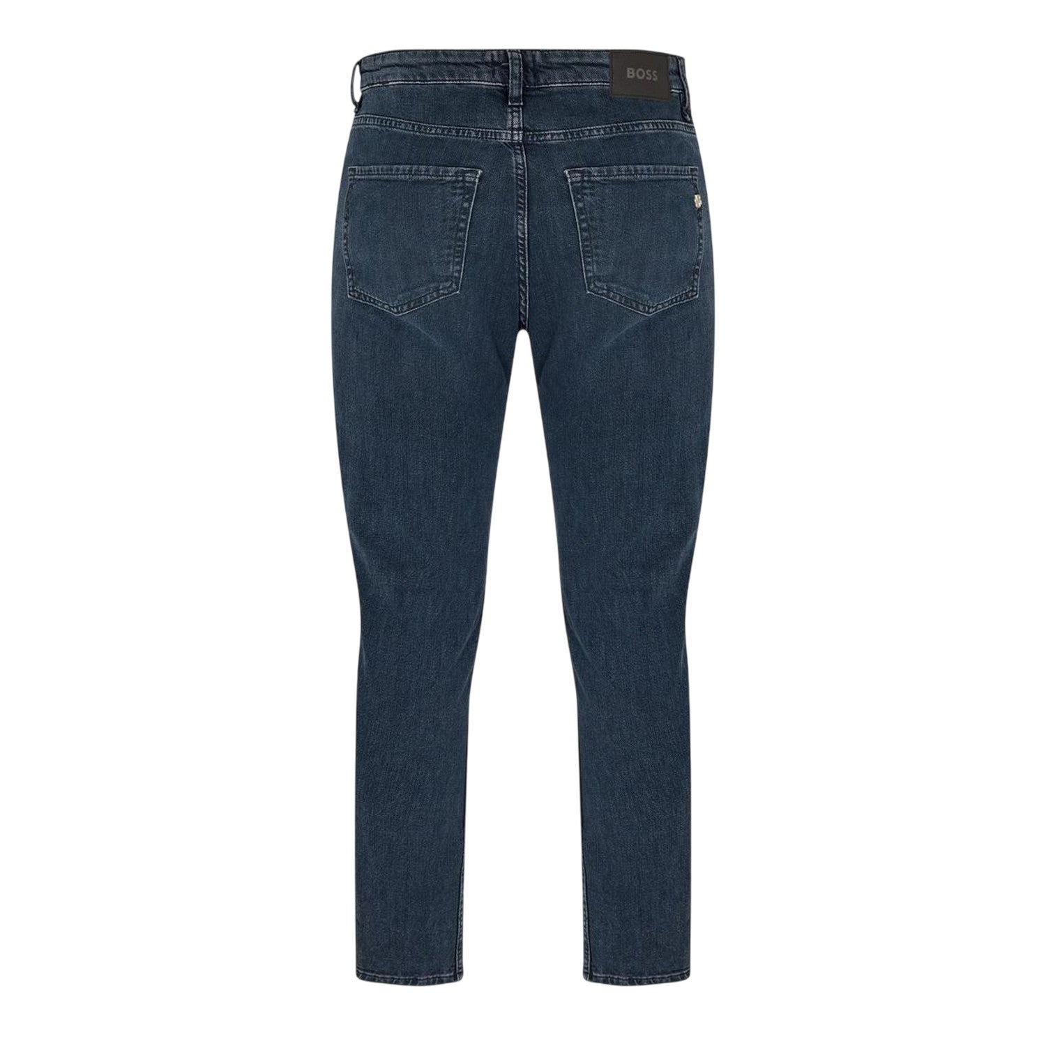 Dark Blue - Back - Boss Mens Delaware Denim Slim Jeans