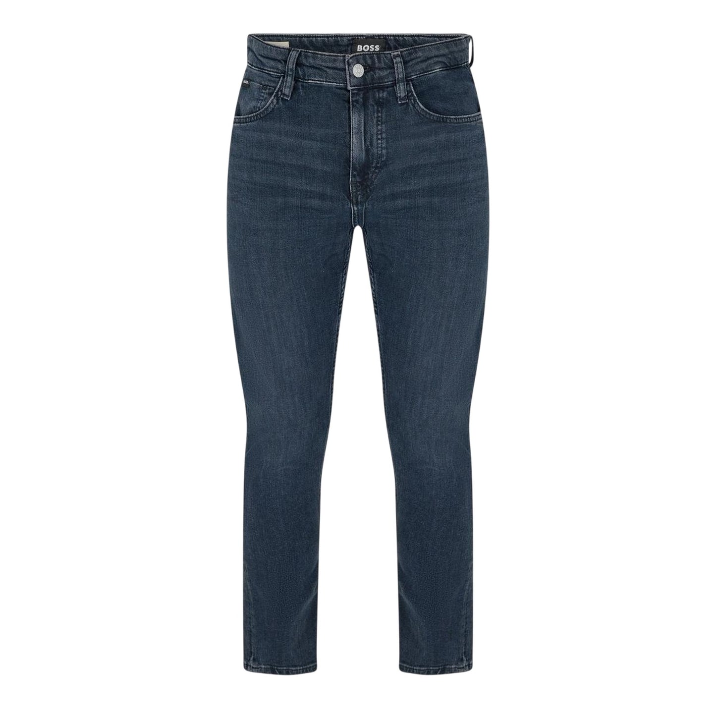 Dark Blue - Front - Boss Mens Delaware Denim Slim Jeans