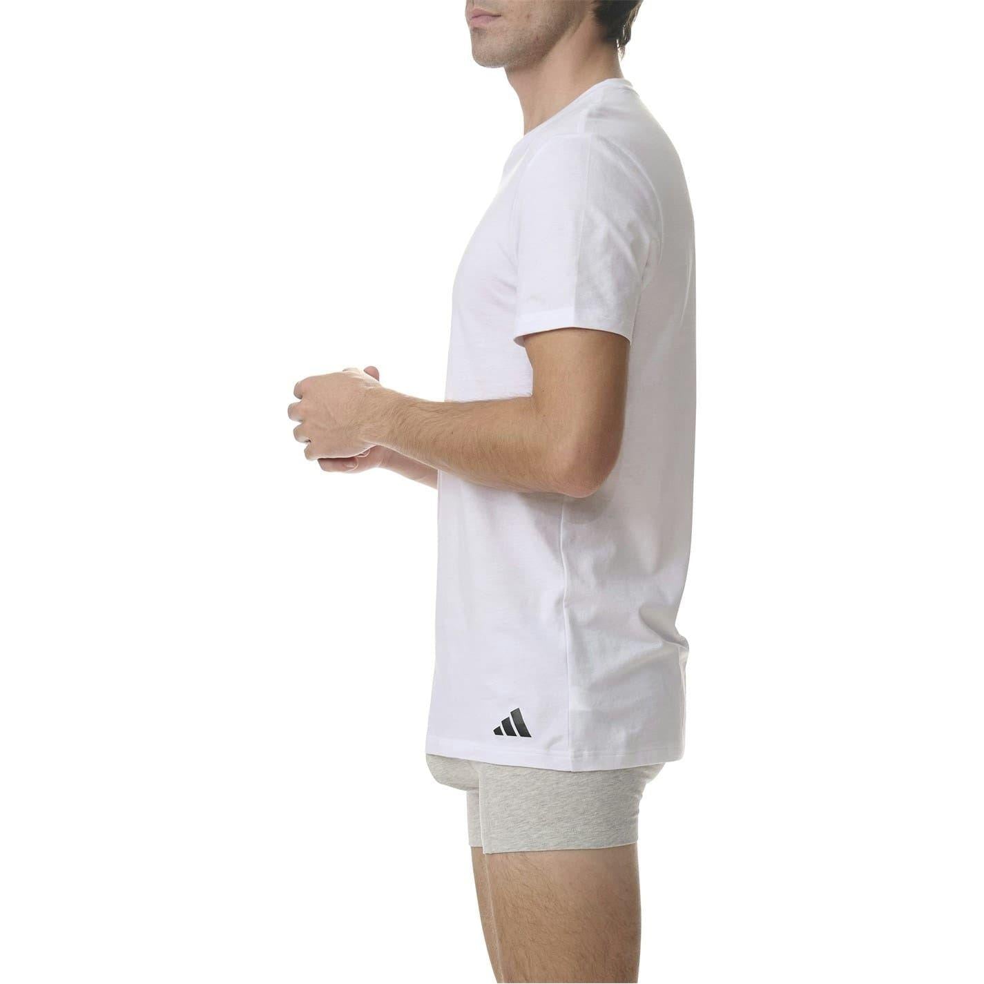 White - Pack Shot - Adidas Mens T-Shirt (Pack of 3)