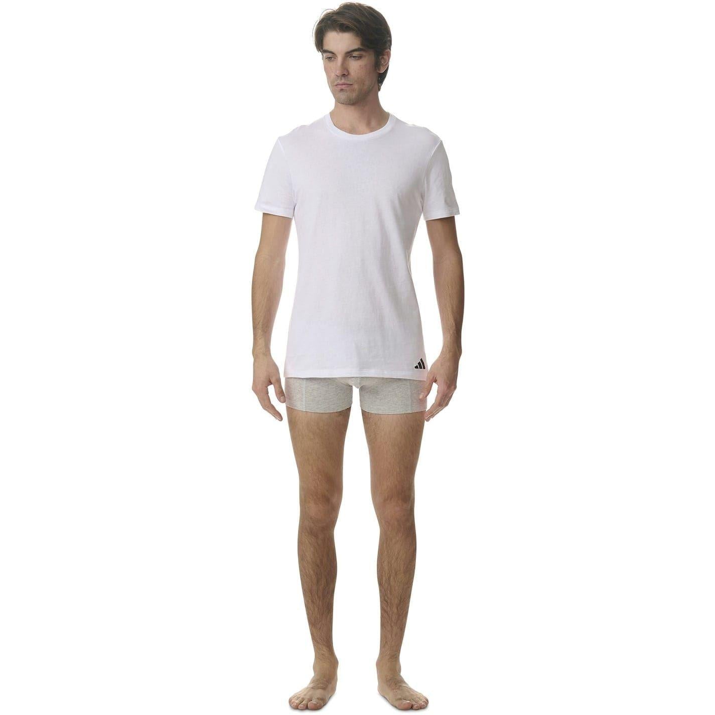 White - Close up - Adidas Mens T-Shirt (Pack of 3)