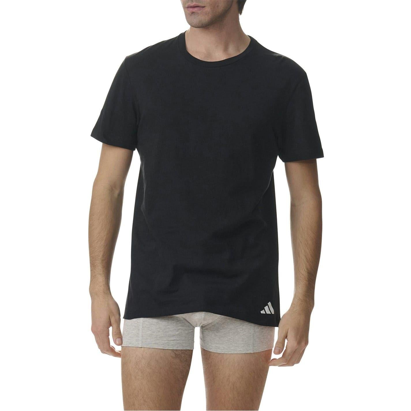 Black - Side - Adidas Mens T-Shirt (Pack of 3)