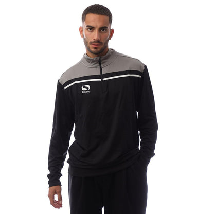 Black-Charcoal - Front - Sondico Mens Long-Sleeved Sweatshirt