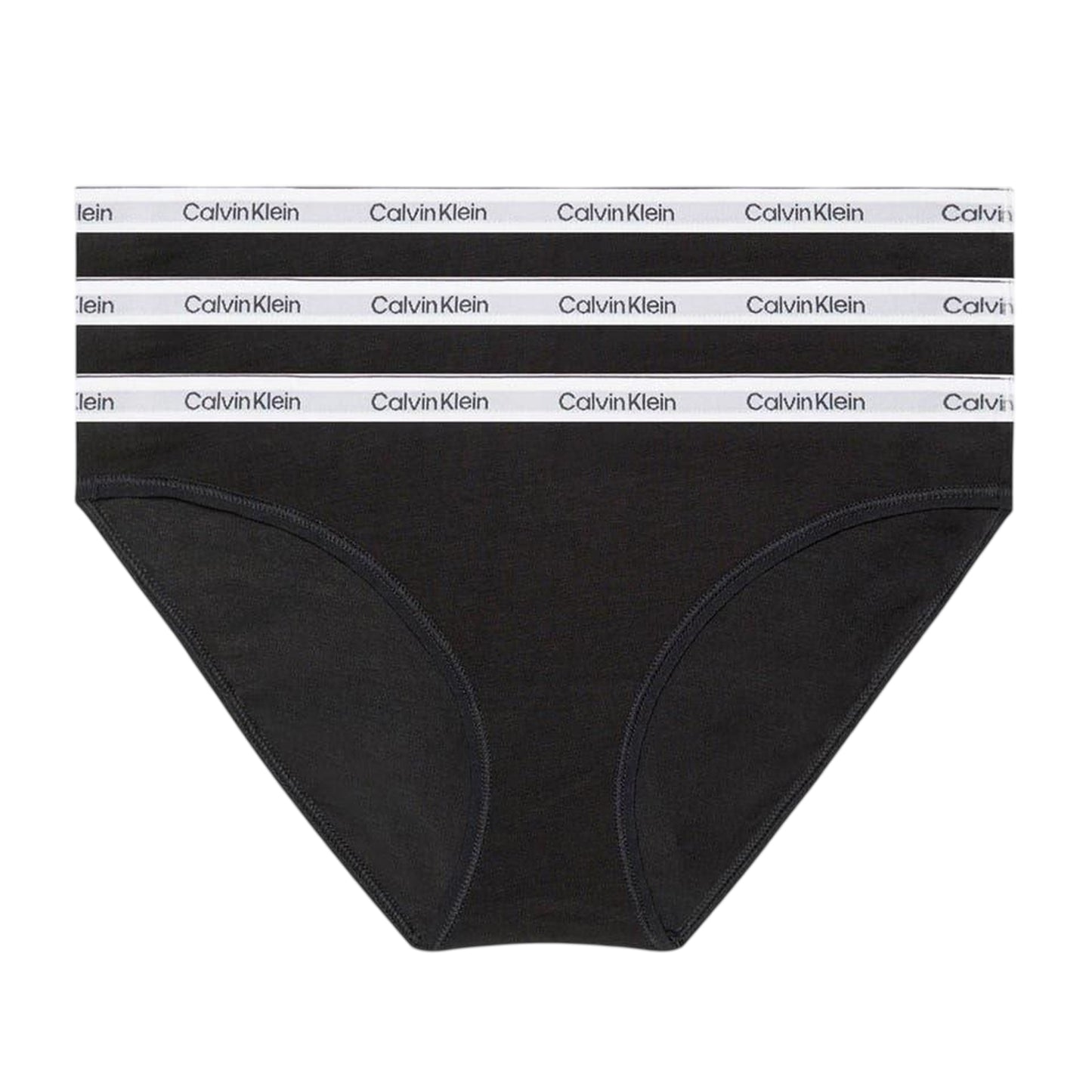 Black - Front - Calvin Klein Womens-Ladies Carousel Briefs (Pack of 3)