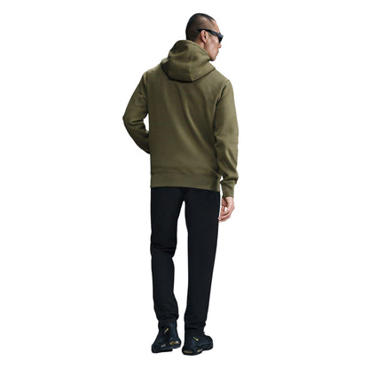 Olive-White - Lifestyle - Nike Mens Club Fleece Pullover Hoodie