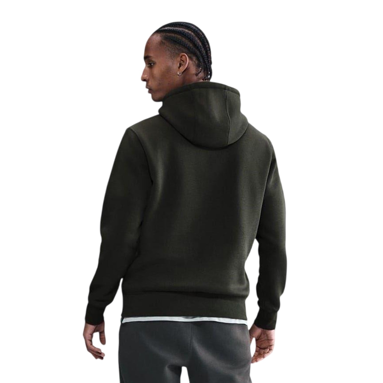 Sequoia Red - Back - Nike Mens Club Fleece Pullover Hoodie