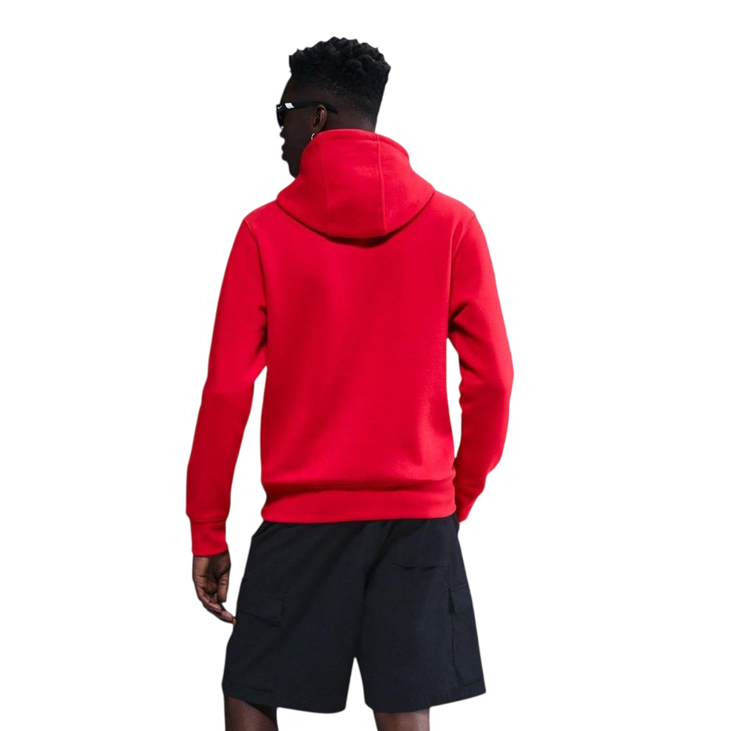 Uni Red - Back - Nike Mens Club Fleece Pullover Hoodie
