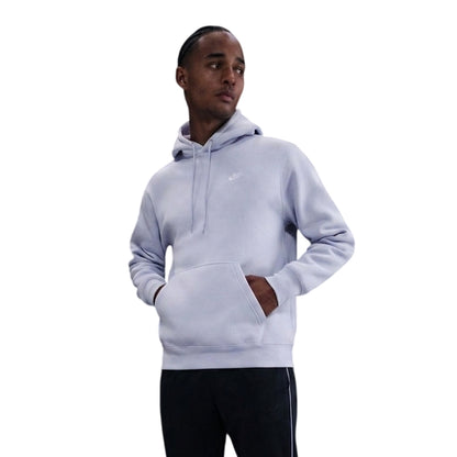 Ghost-White - Front - Nike Mens Club Fleece Pullover Hoodie