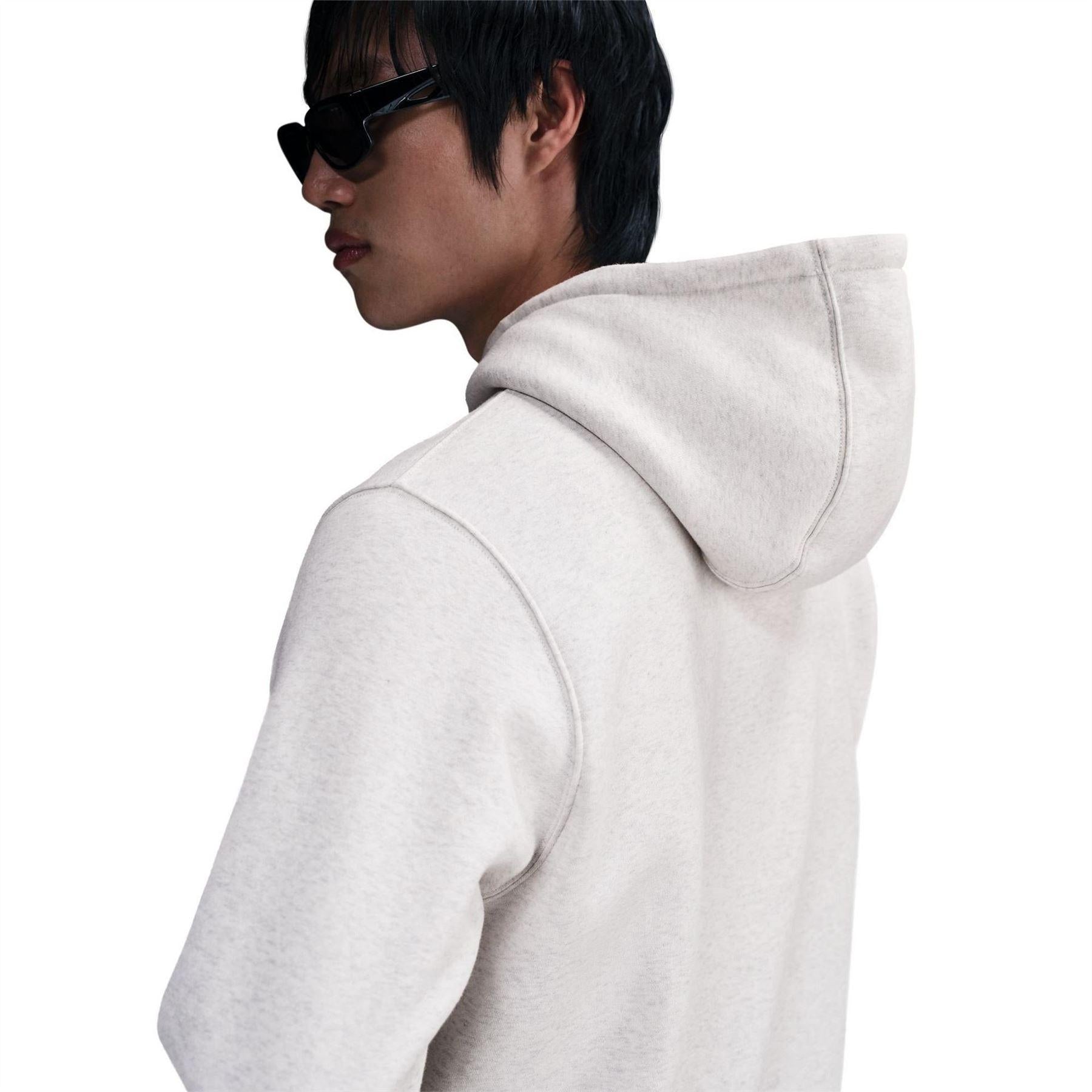 Birch - Close up - Nike Mens Club Fleece Pullover Hoodie