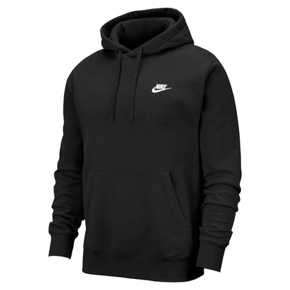 Black - Front - Nike Mens Club Fleece Pullover Hoodie