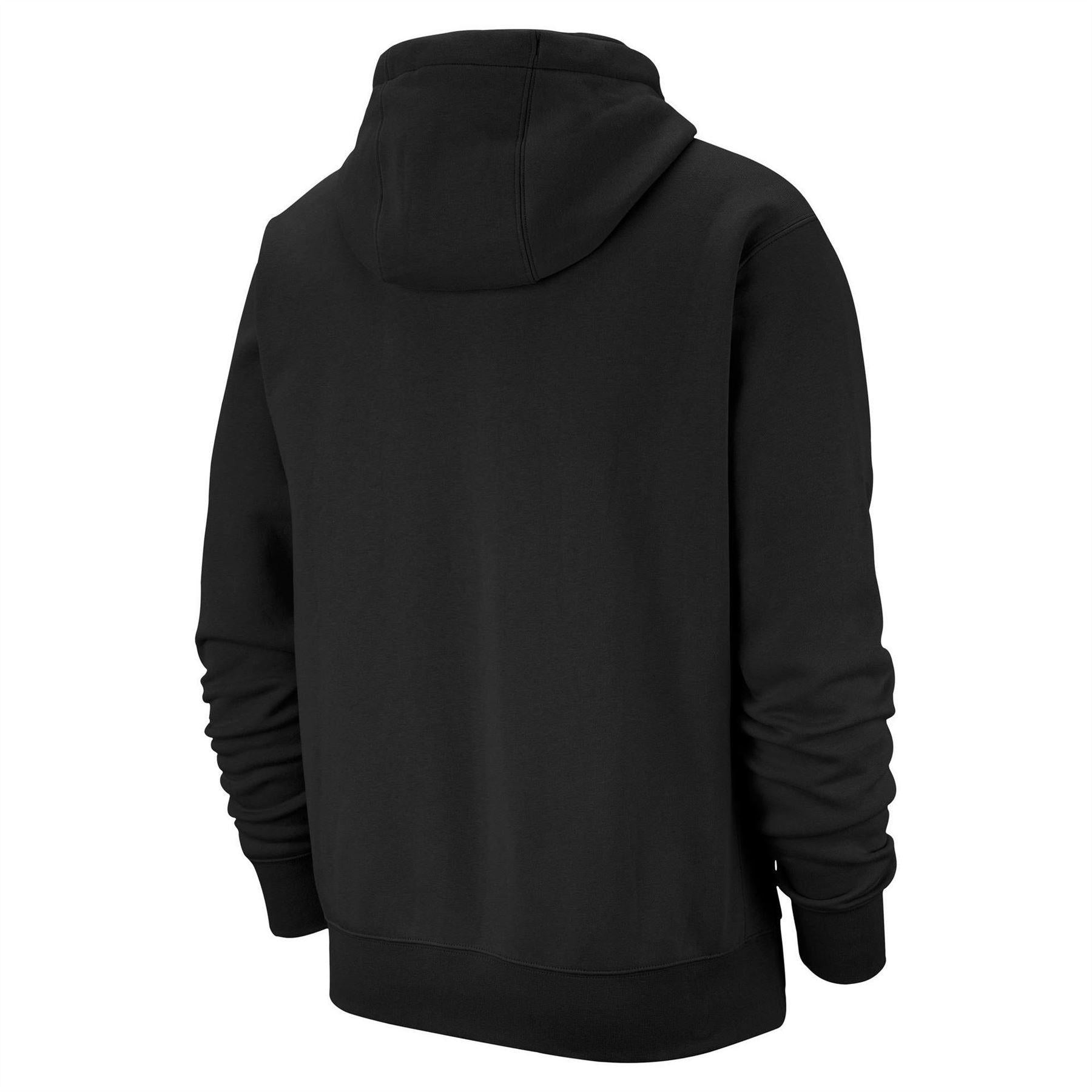 Black - Back - Nike Mens Club Fleece Pullover Hoodie