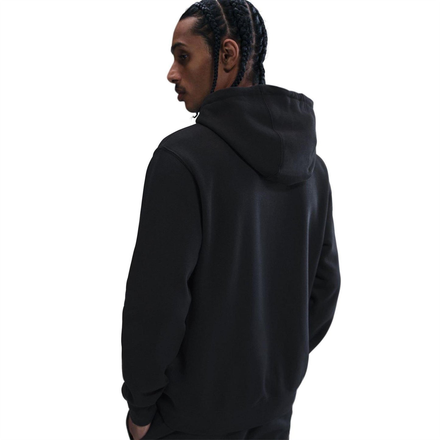 Black - Lifestyle - Nike Mens Club Fleece Pullover Hoodie