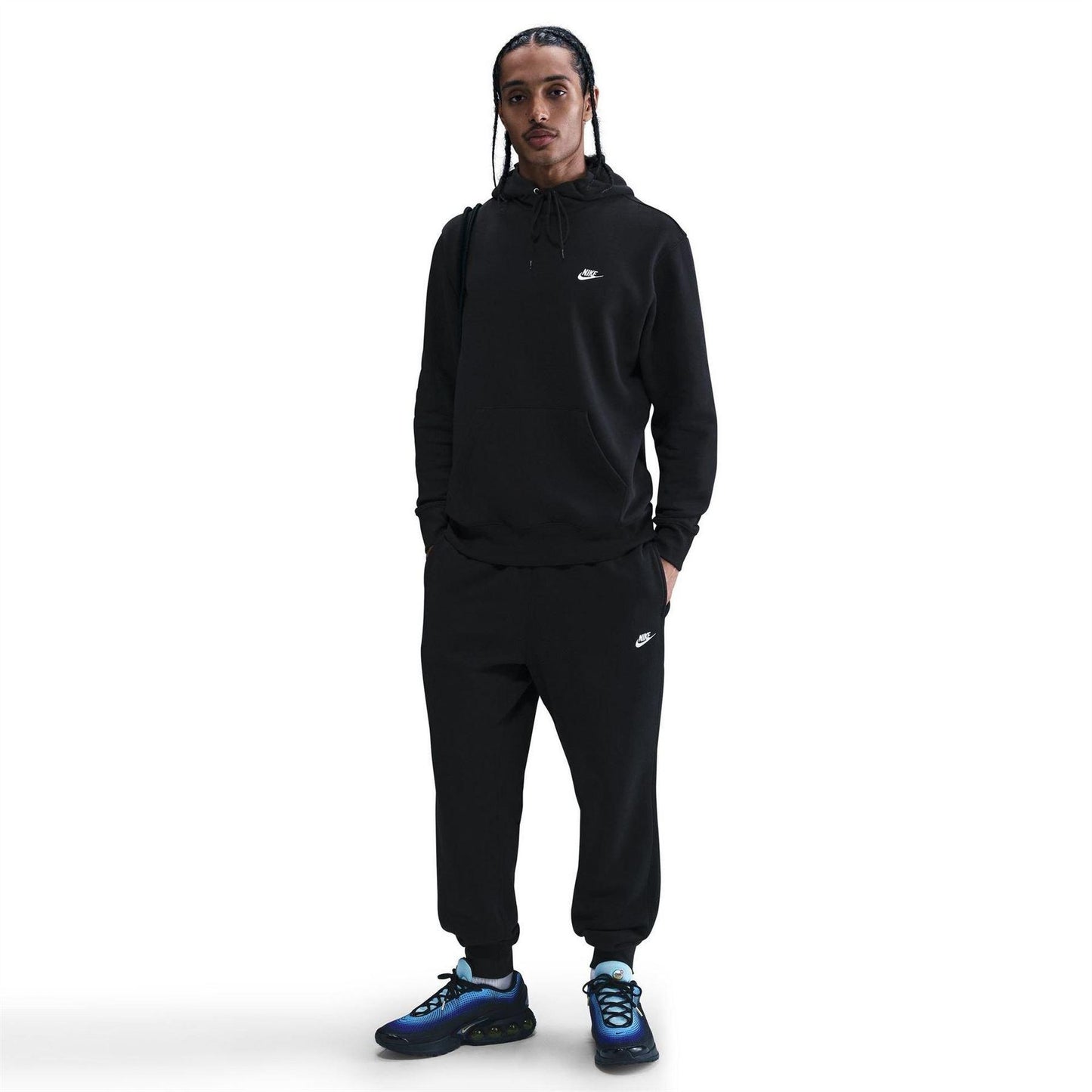 Black - Pack Shot - Nike Mens Club Fleece Pullover Hoodie