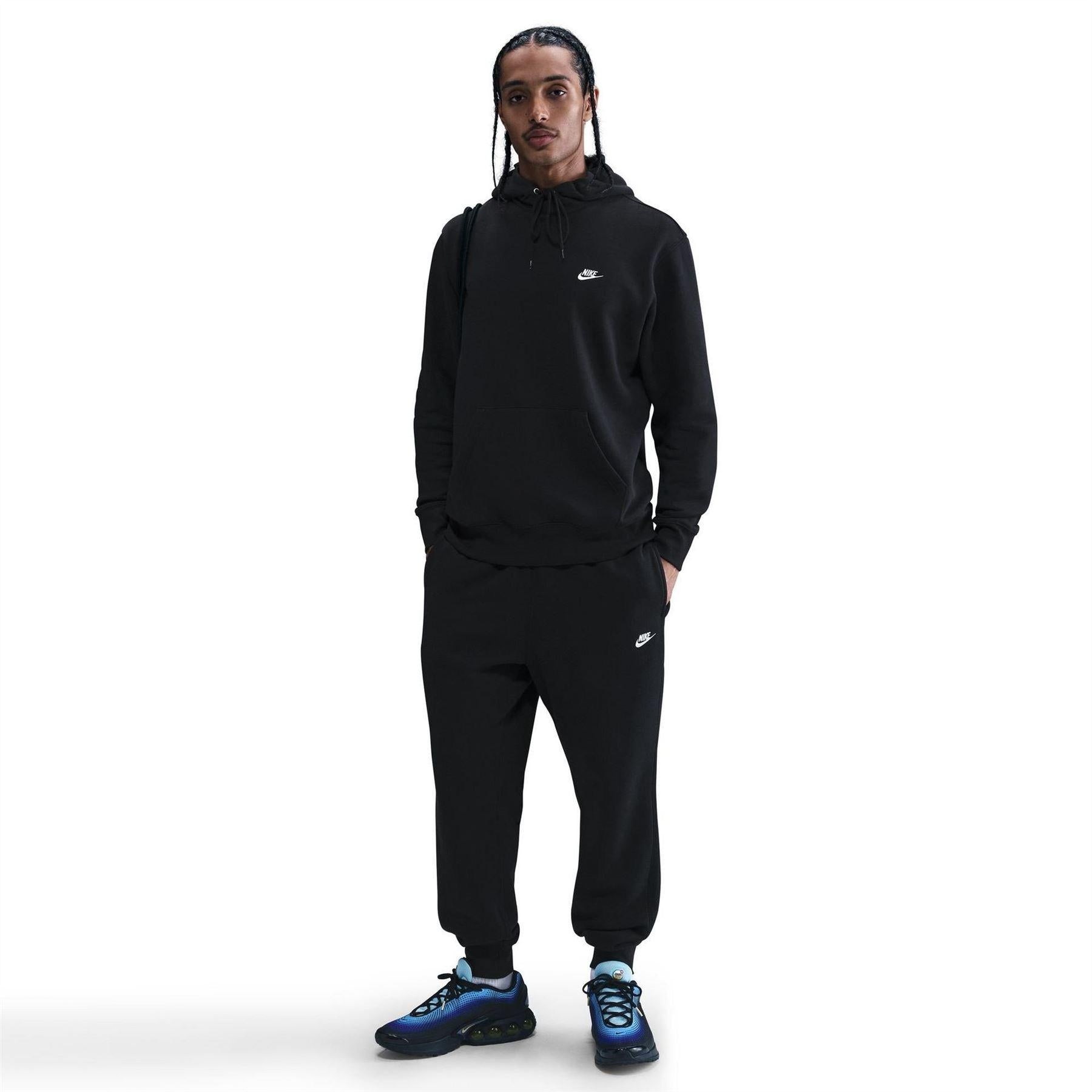 Black - Pack Shot - Nike Mens Club Fleece Pullover Hoodie