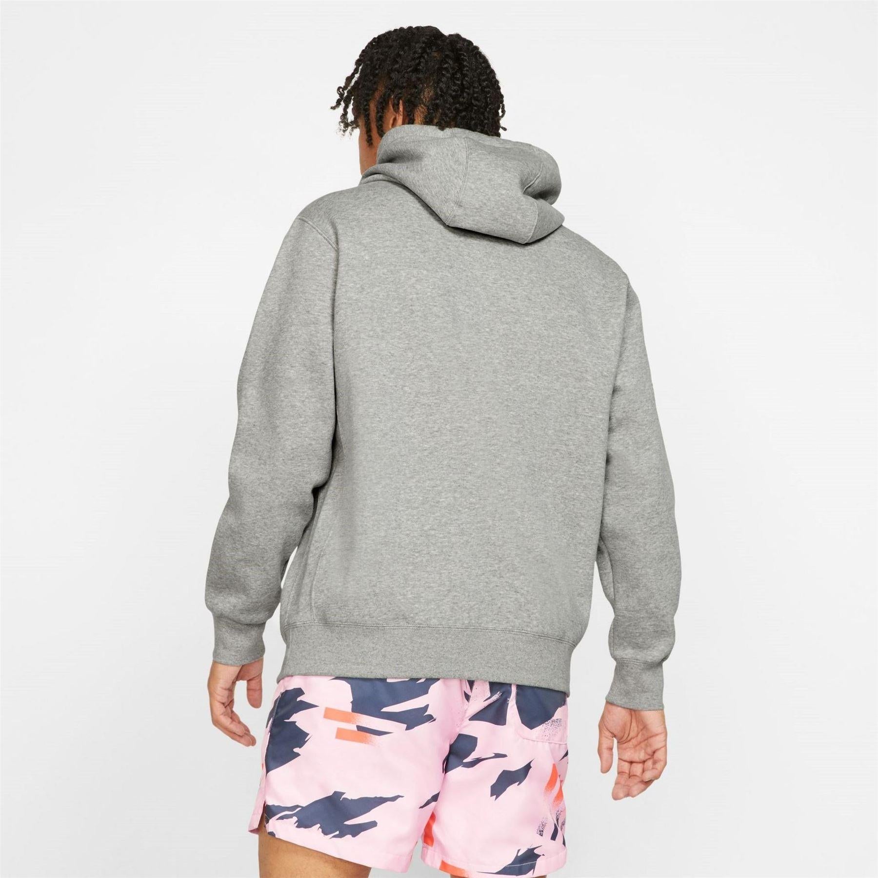 Grey - Lifestyle - Nike Mens Club Fleece Pullover Hoodie