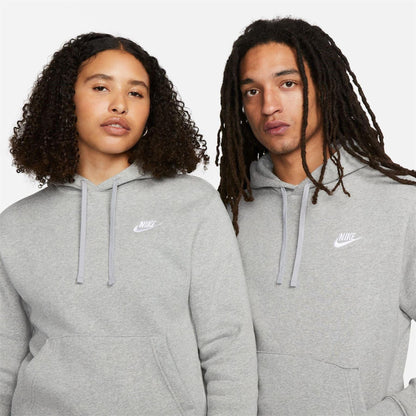 Grey - Pack Shot - Nike Mens Club Fleece Pullover Hoodie