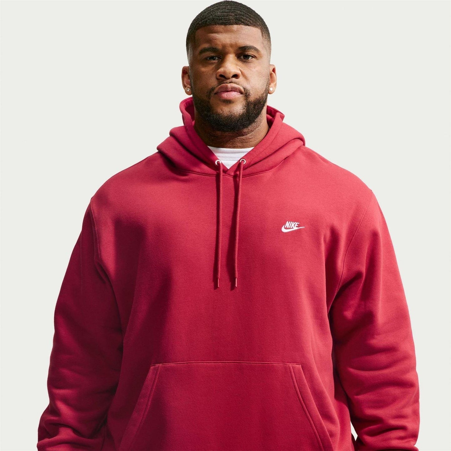 Dark Red - Lifestyle - Nike Mens Club Fleece Pullover Hoodie