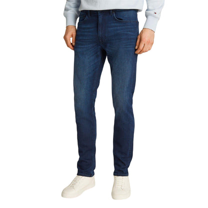 Deep Blue - Side - Tommy Hilfiger Mens Bleecker Denim Jeans