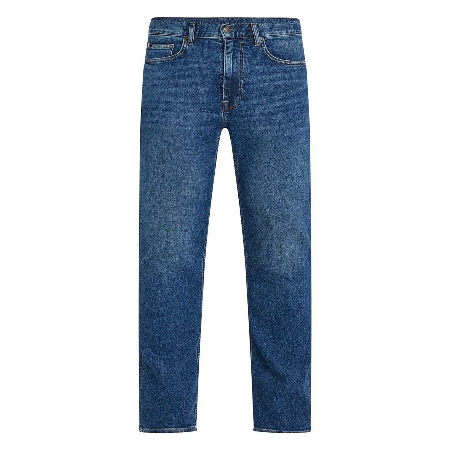 Mid Blue - Front - Tommy Hilfiger Mens Bleecker Denim Jeans