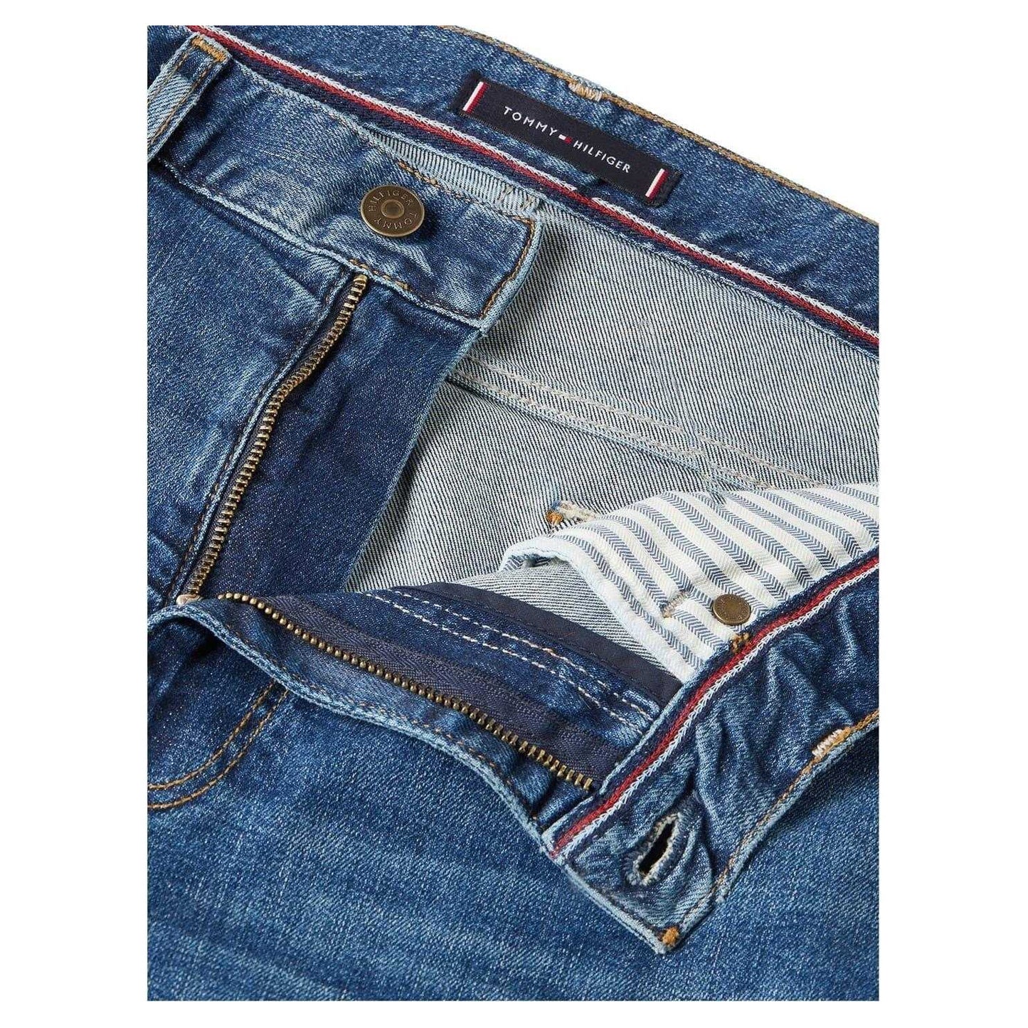 Mid Blue - Side - Tommy Hilfiger Mens Bleecker Denim Jeans