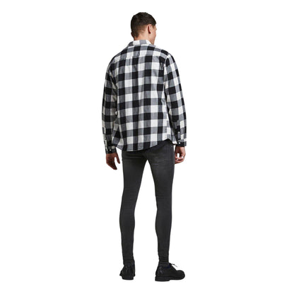 Black Denim - Back - Jack And Jones Mens Spry Skinny Jeans