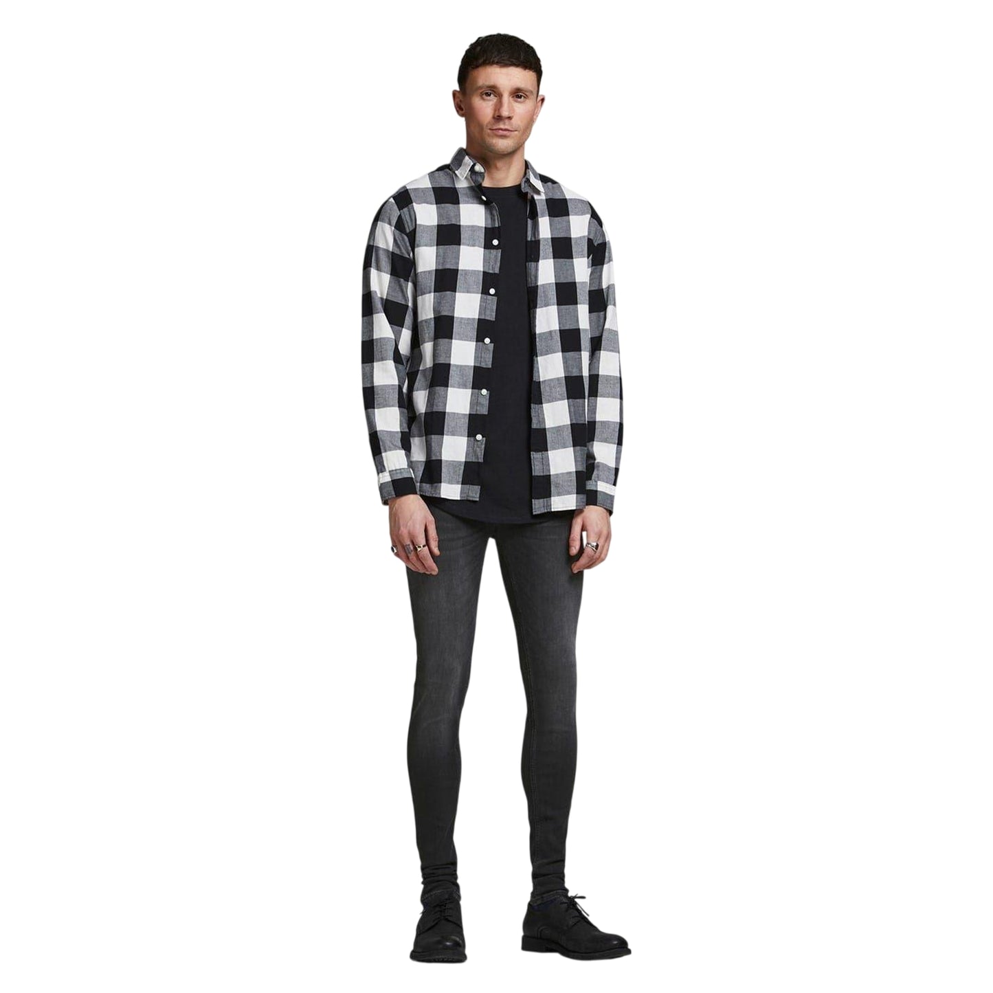 Black Denim - Lifestyle - Jack And Jones Mens Spry Skinny Jeans