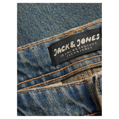 Blue Denim - Lifestyle - Jack And Jones Mens Eddie Denim Straight Leg Cargo Jeans