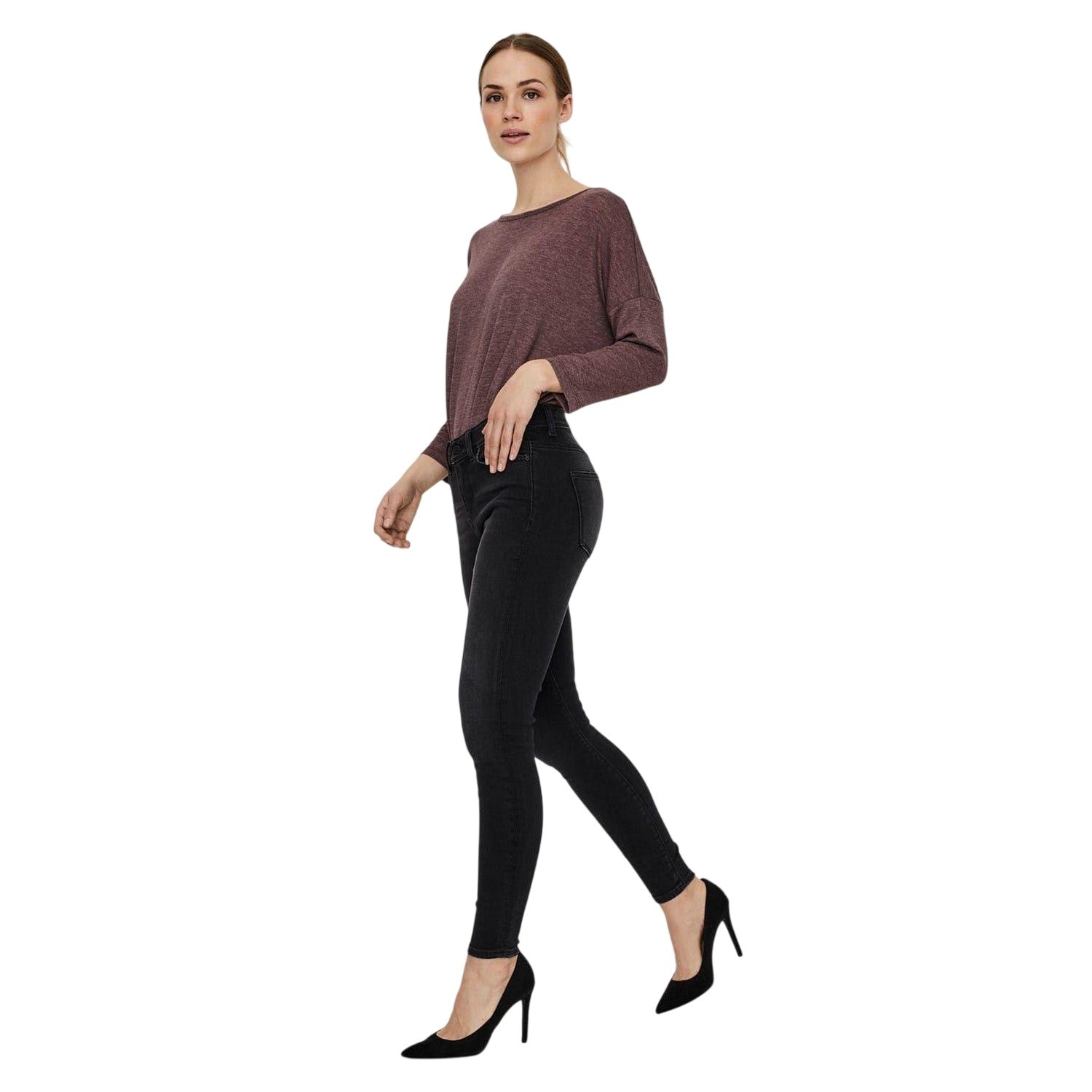 Black Denim - Lifestyle - Vero Moda Womens-Ladies Skinny Jeans