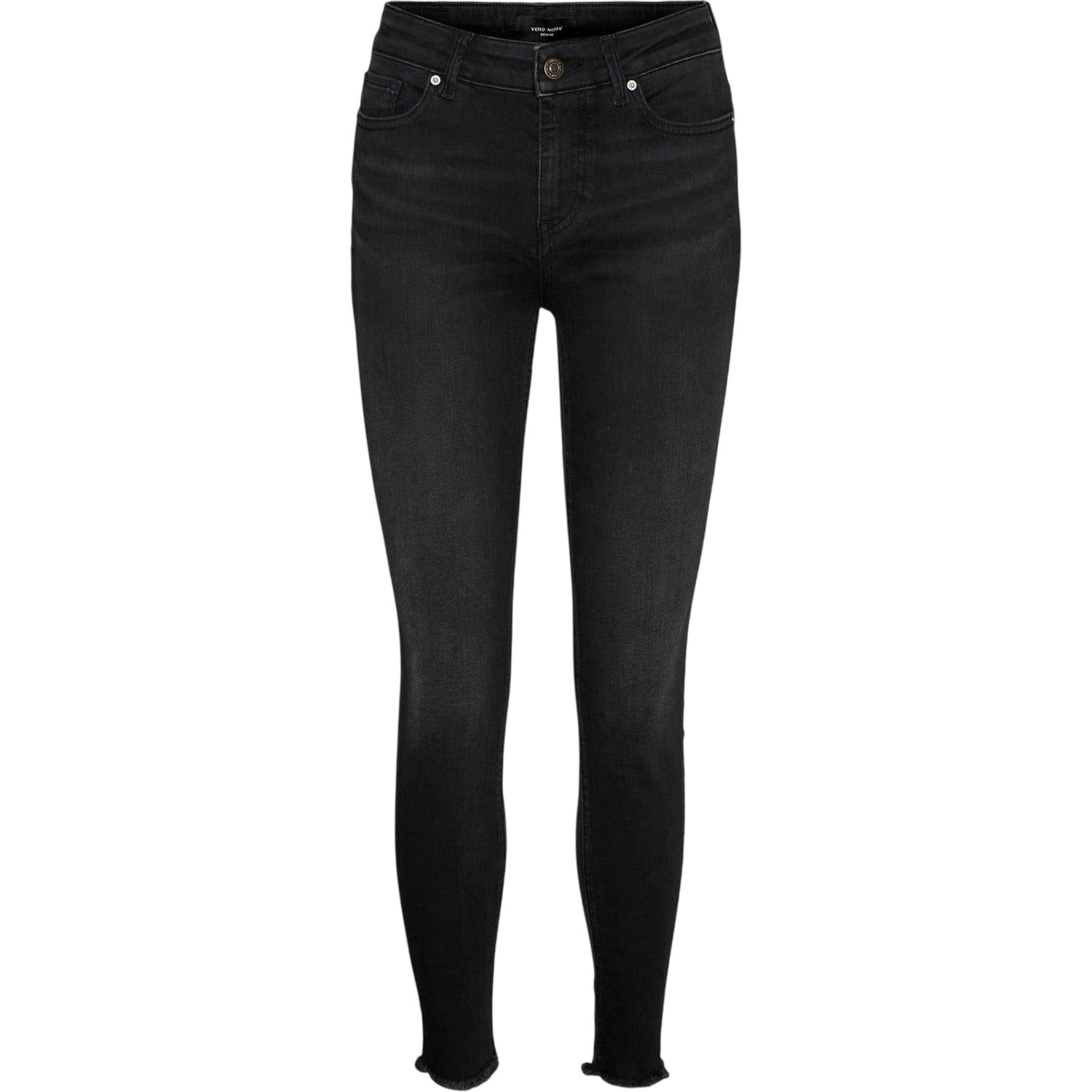 Black Denim - Front - Vero Moda Womens-Ladies Skinny Jeans