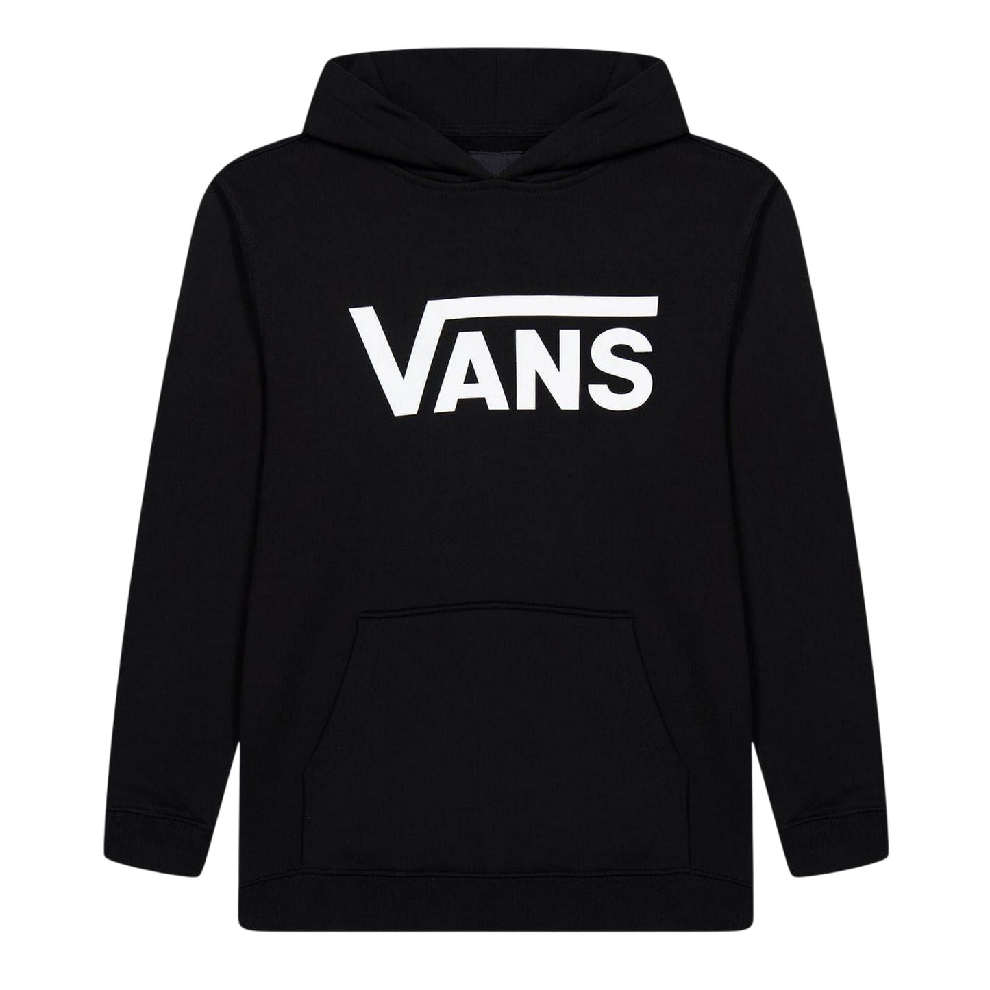 Black-White - Front - Vans Childrens-Kids Classic Ribbed Long-Sleeved Hoodie
