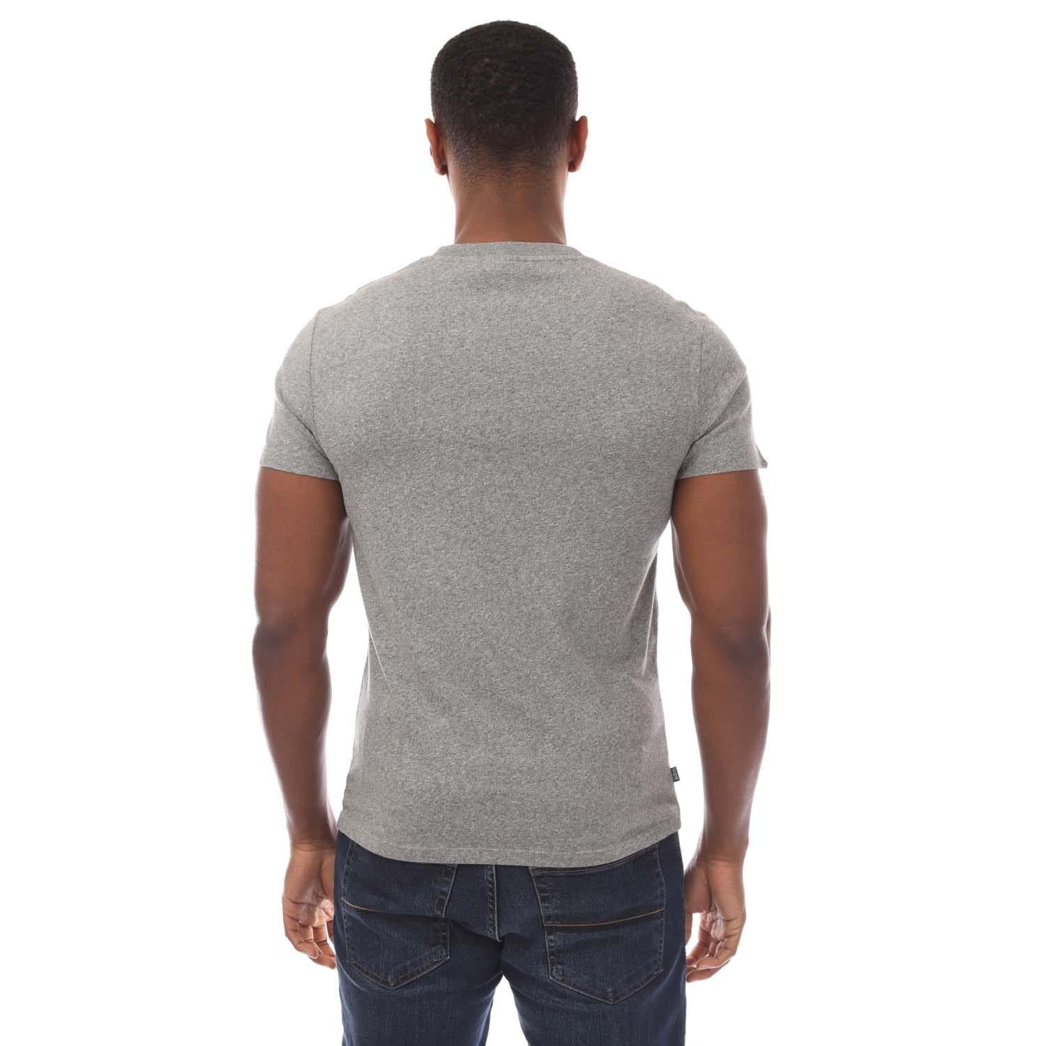 Grey Marl - Back - Superdry Mens Embroidered Logo Vintage T-Shirt