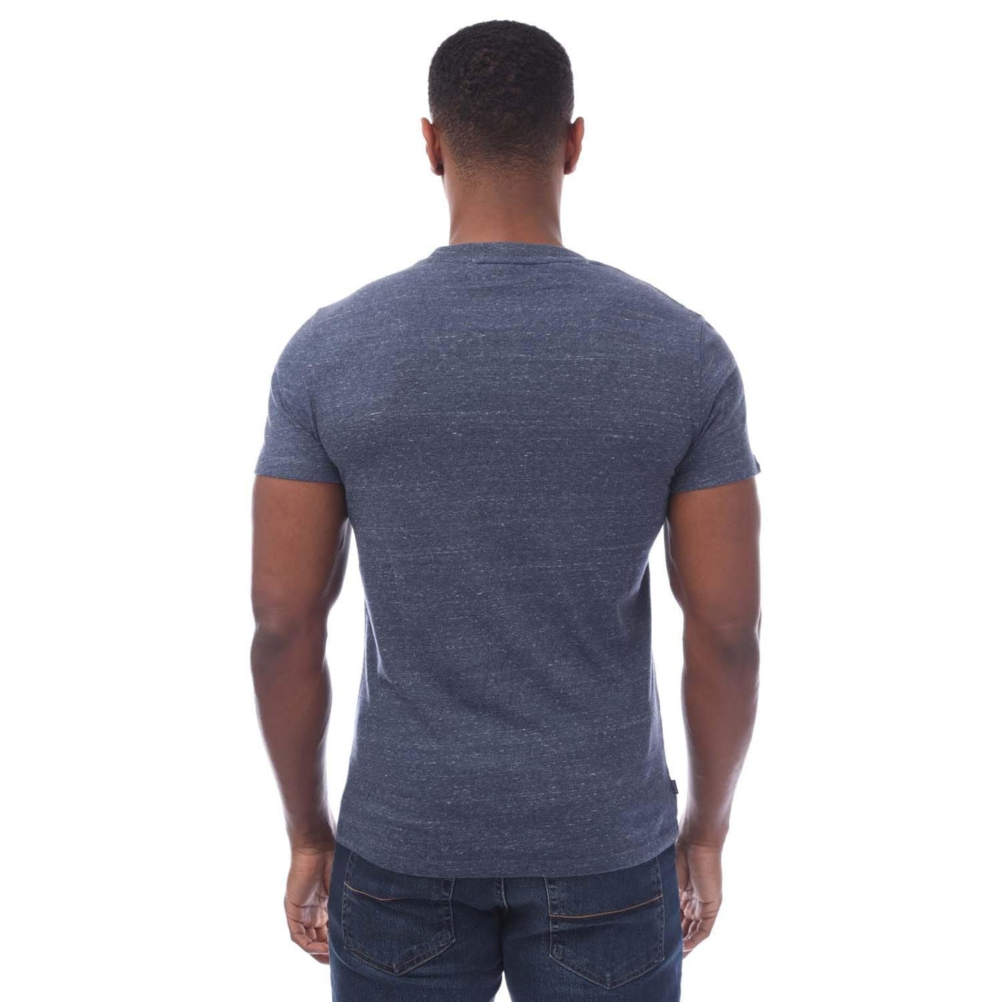 Blue - Back - Superdry Mens Embroidered Logo Vintage T-Shirt