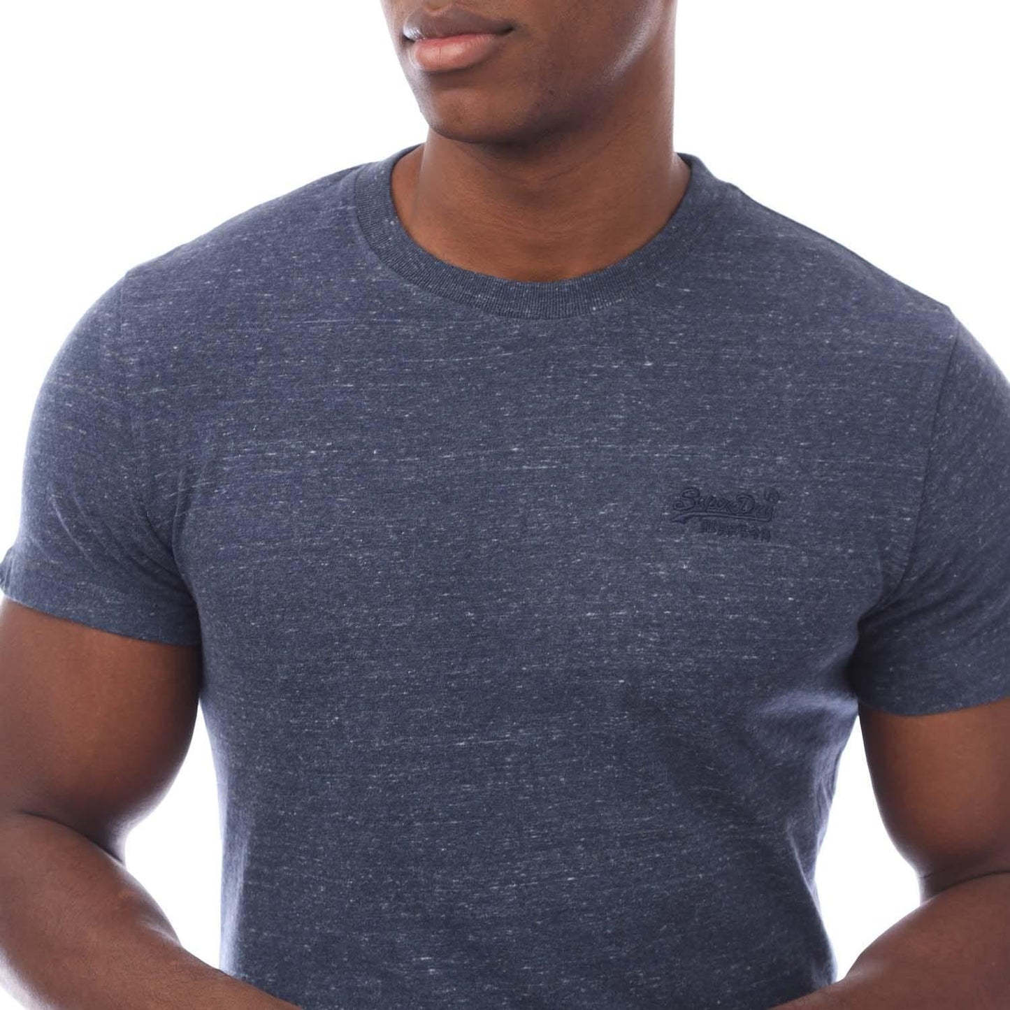 Blue - Side - Superdry Mens Embroidered Logo Vintage T-Shirt