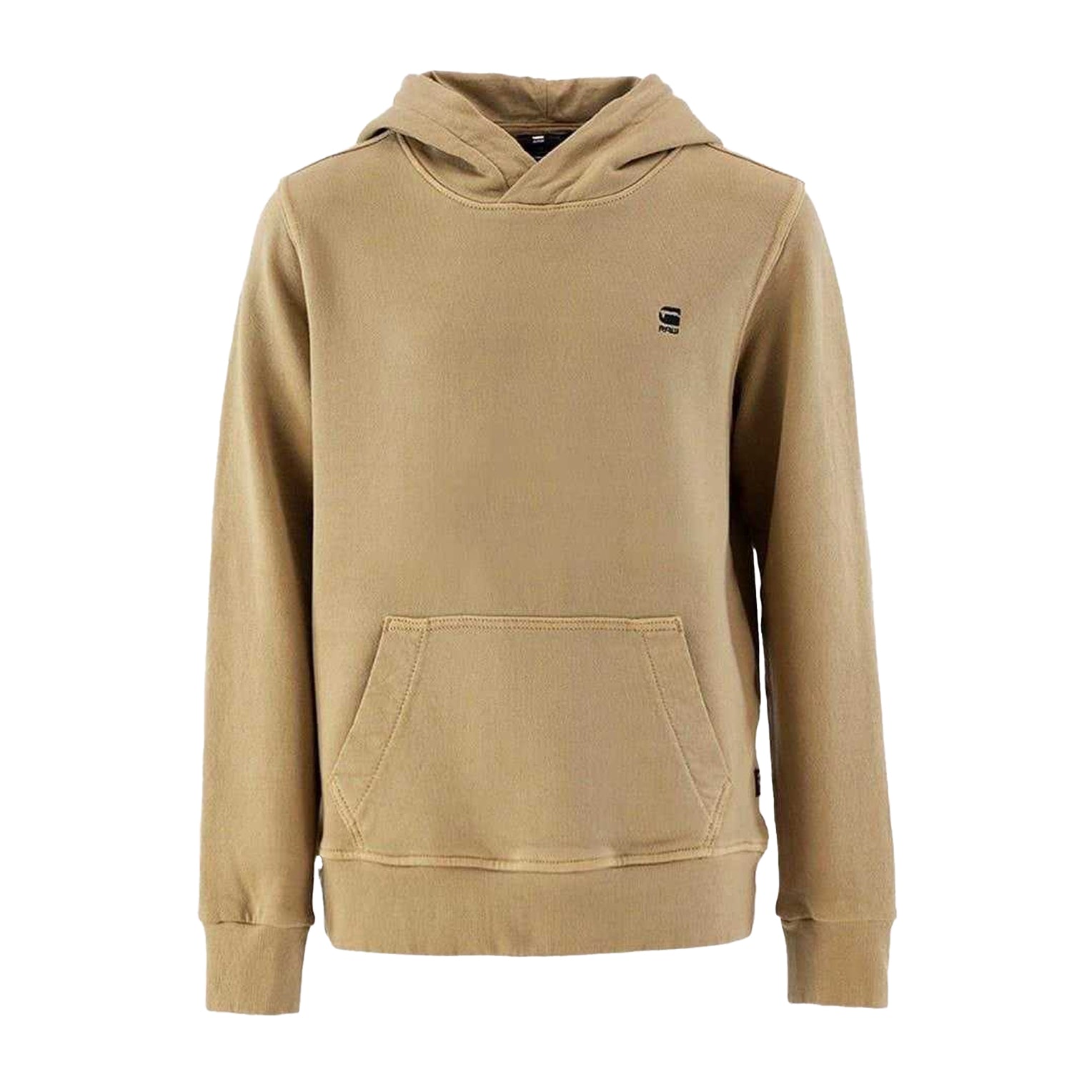 Tan - Front - G-Star Childrens-Kids Regular Long-Sleeved Hoodie