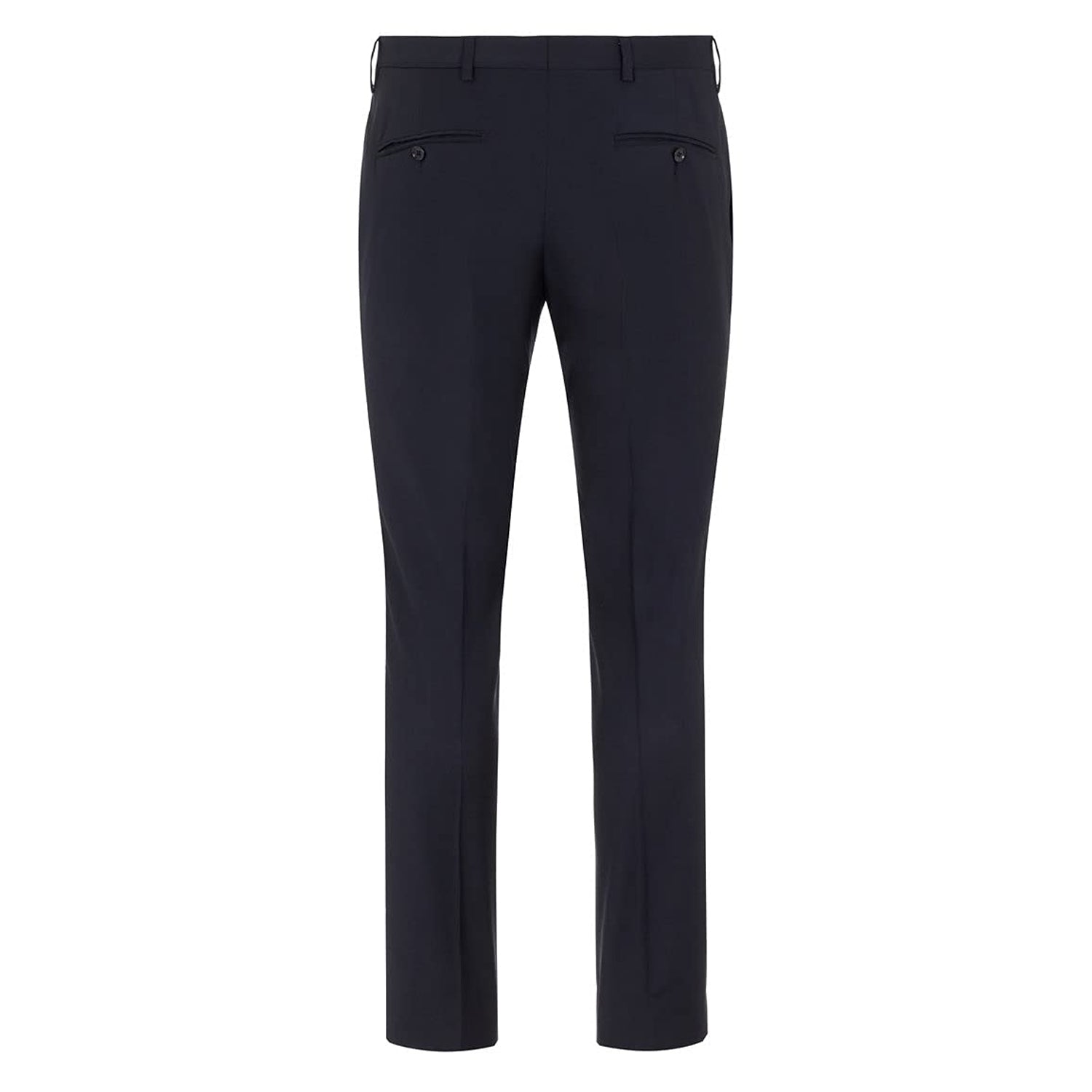Navy - Back - Boss Mens Lone Regular Formal Trousers